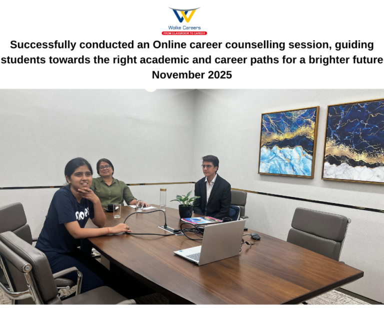 career cousnelling session conducted by wolke career for a student